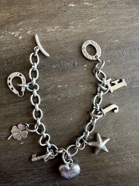 Links of London Sterling Silver Charm Bracelet with Heart & Lucky Charms